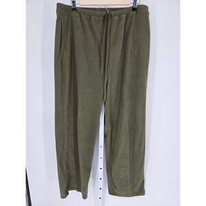 Pacer by Karen Scott Women's Green High Rise Straight Leg Polyester Pant Size L